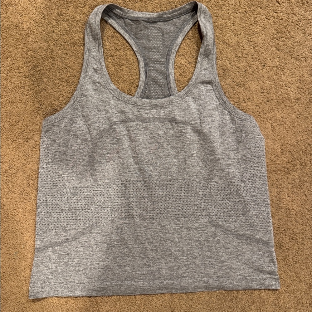 Lululemon Swiftly Tech Racerback Tank Top 2.0 Waist Length / Sz: 8 / Gray